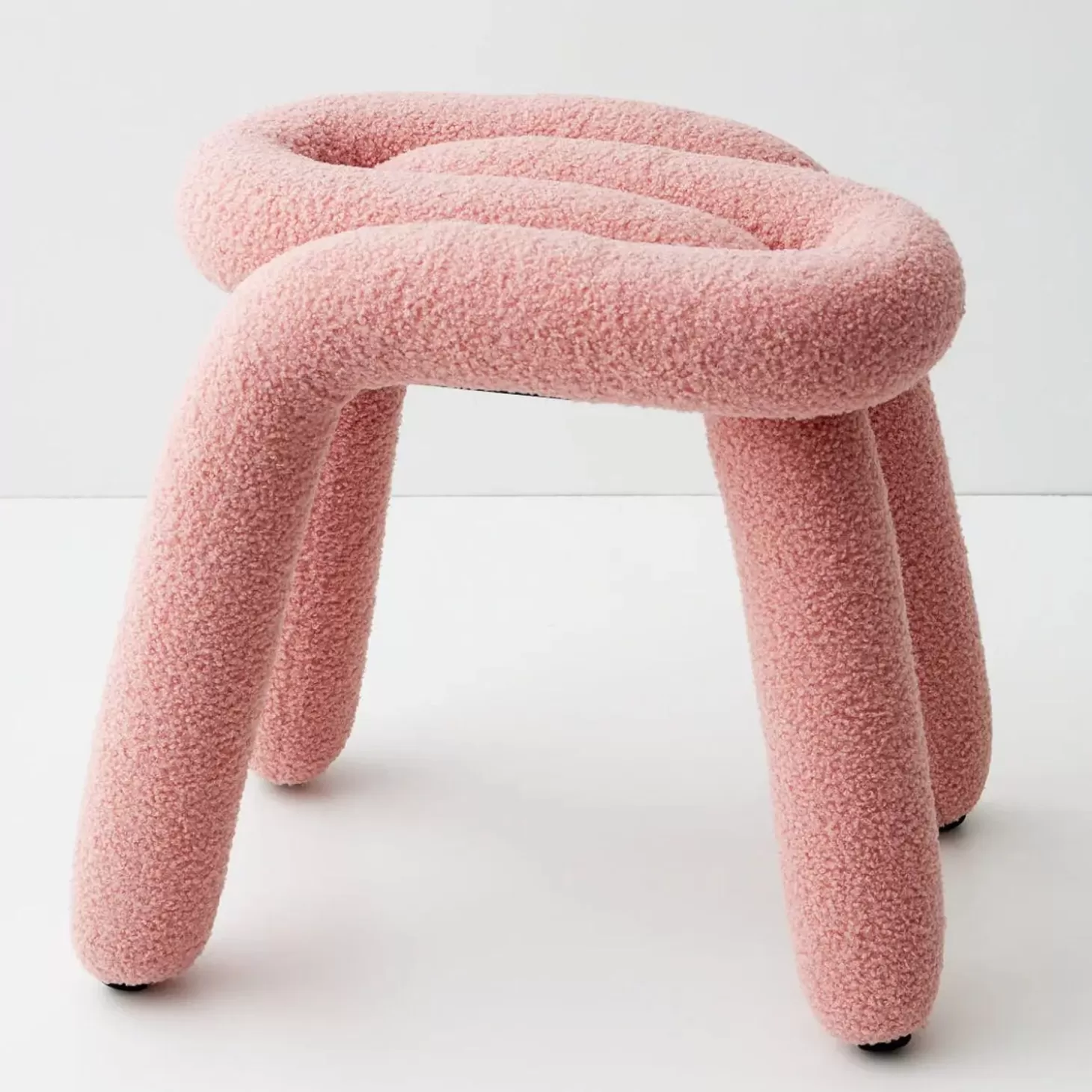 Fashion GigiandTom Berber Stool Boucle Pink