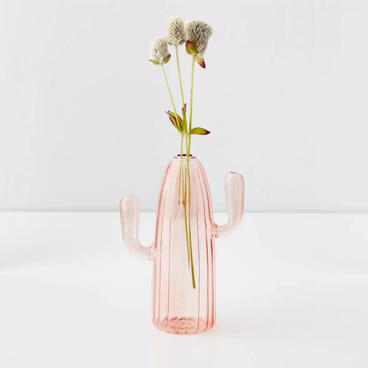 Store GigiandTom Cactus Tall Coloured Glass Vase Pink