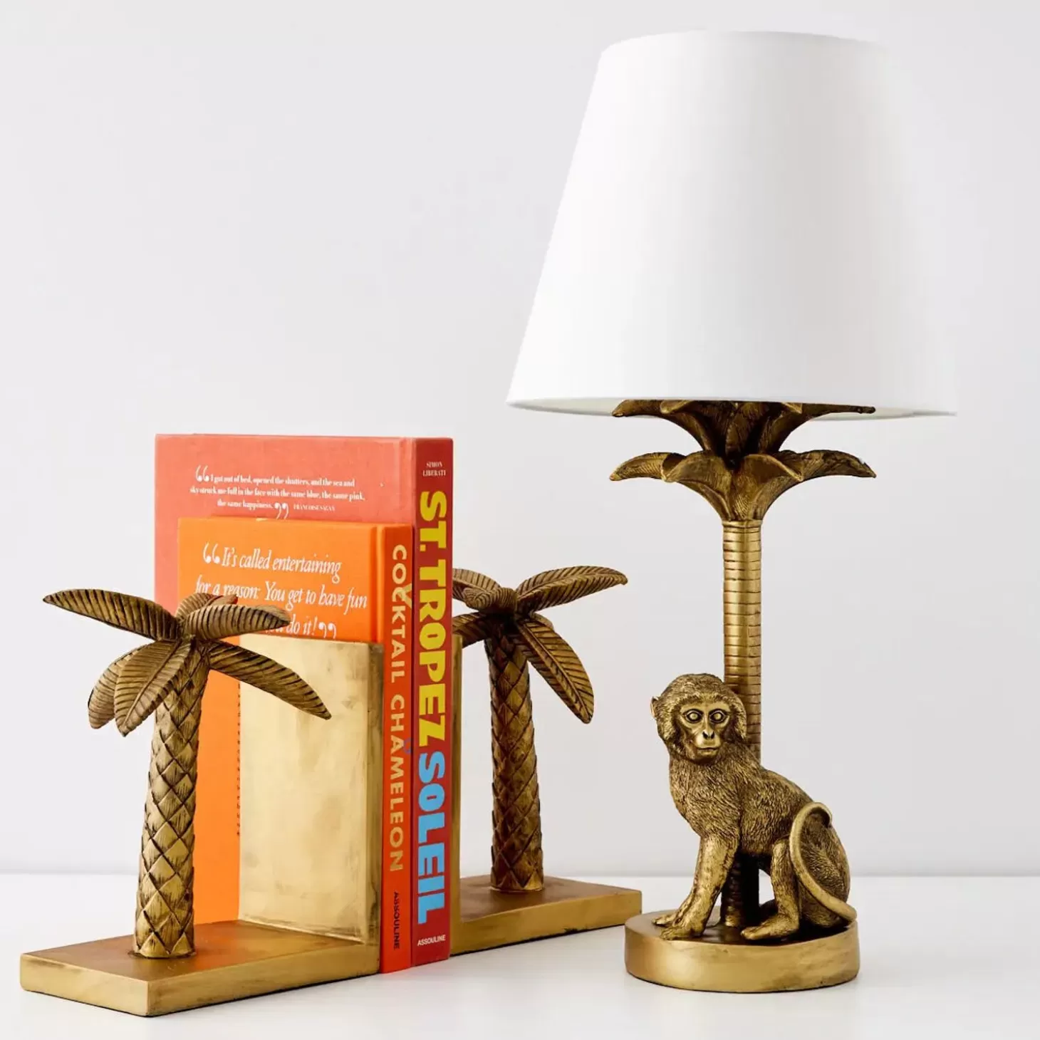 Cheap GigiandTom Charlie Chimp Resin Table Lamp Gold