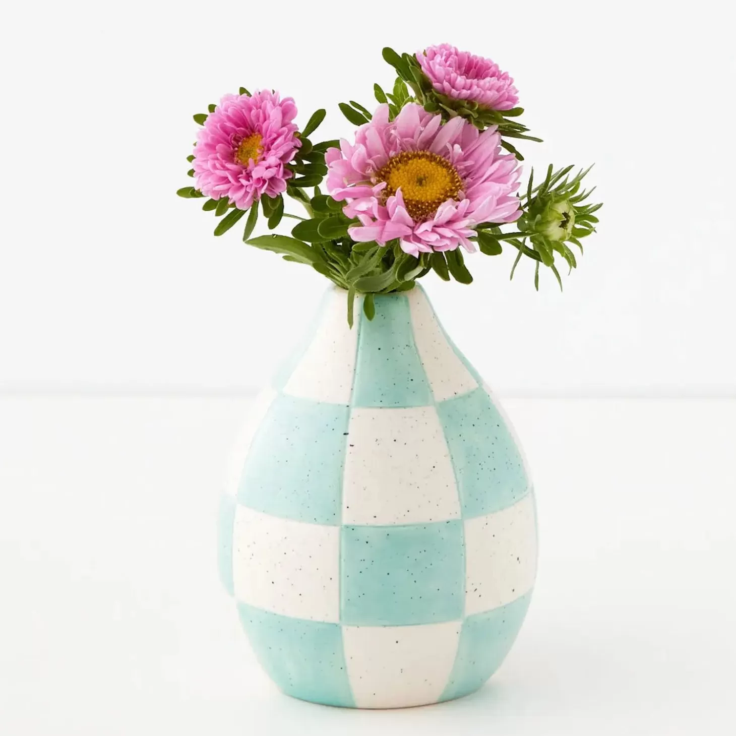 Hot GigiandTom Check Ceramic Vase Blue