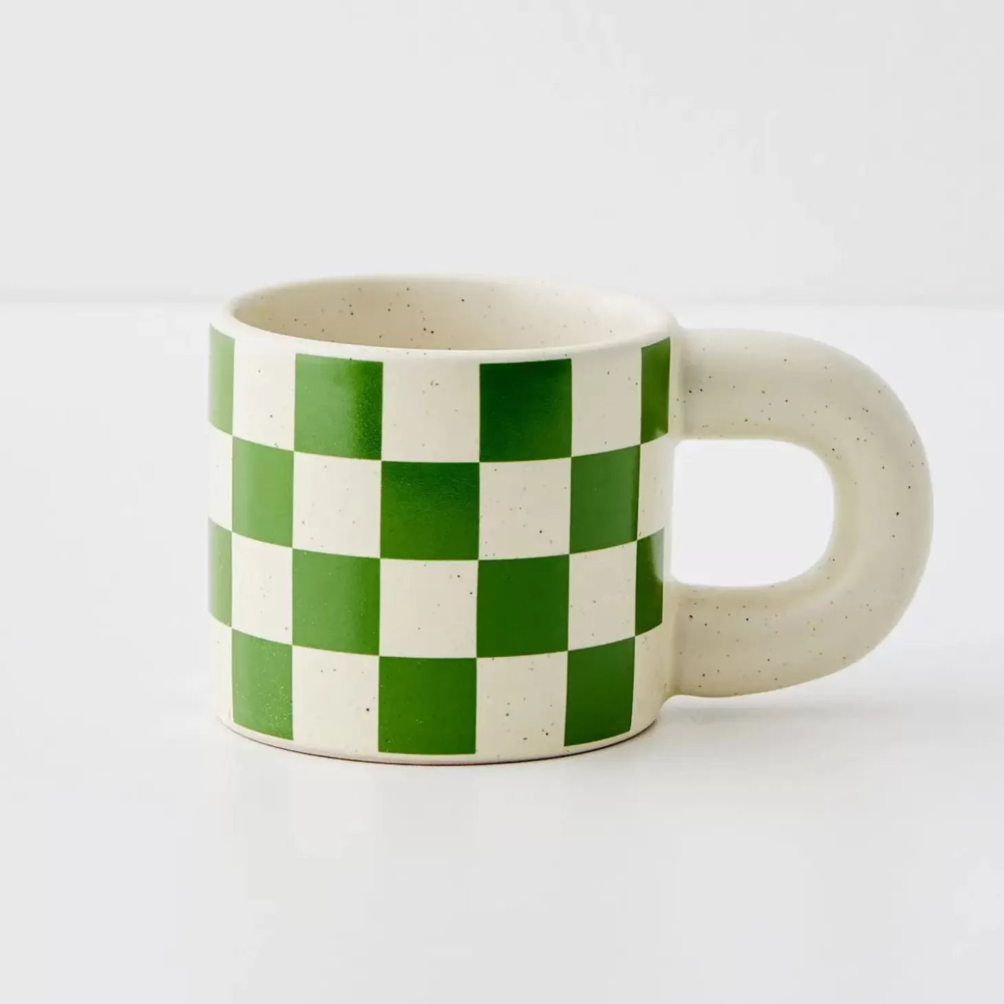 Cheap GigiandTom Checkerboard Ceramic Mug Green