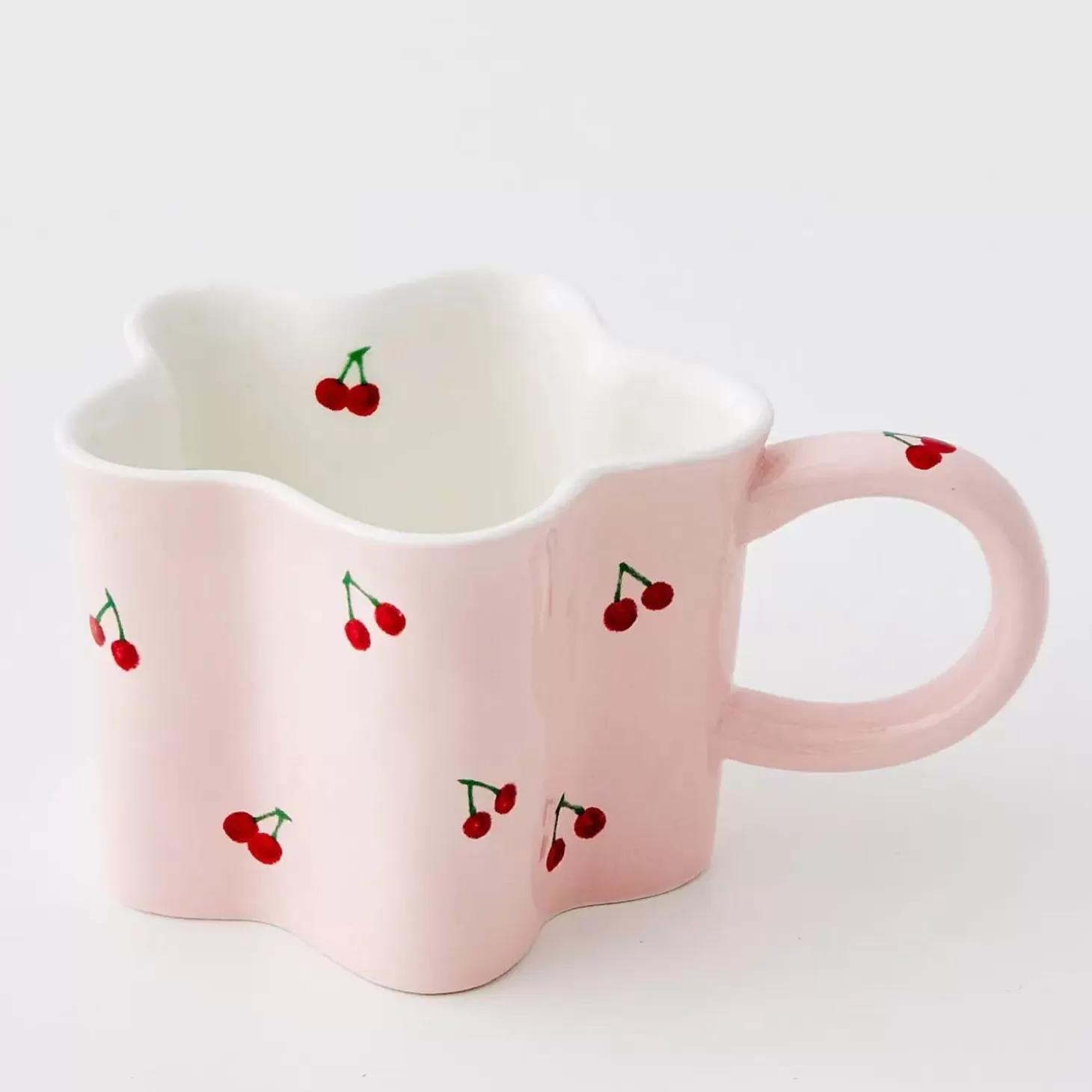 Best Sale GigiandTom Cherry Ceramic Mug Pink