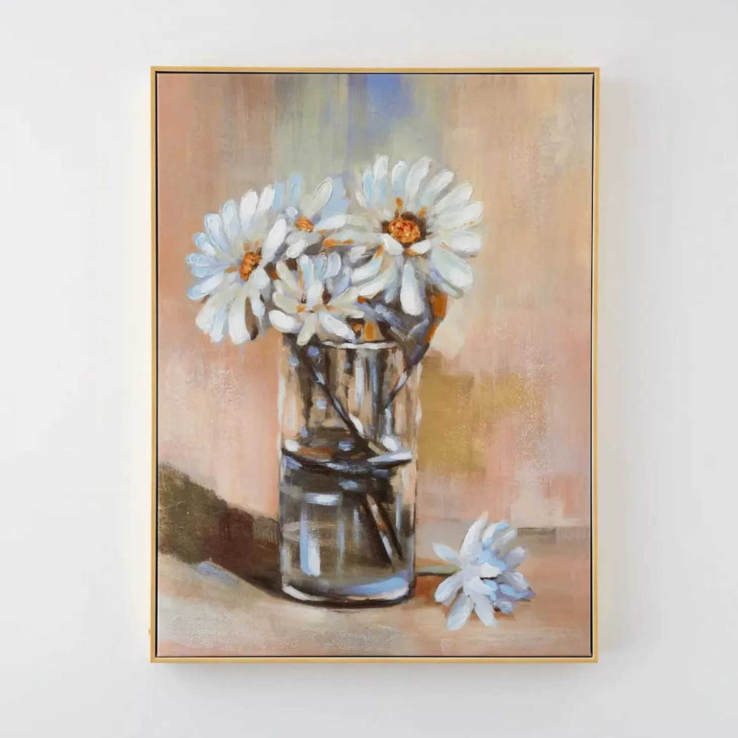 Online GigiandTom Daisy Garden Framed Canvas Oil Painting