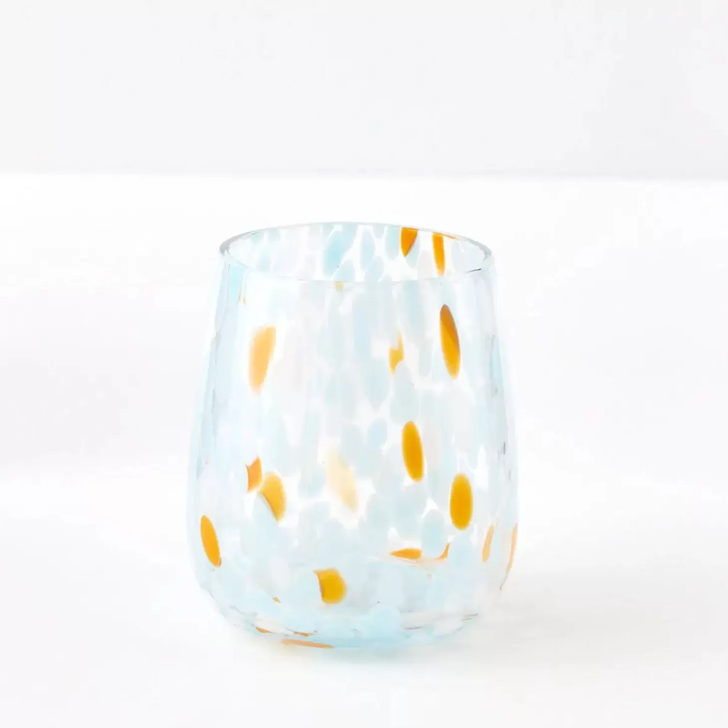 Online GigiandTom Dotted Glass Tumbler Blue/Orange