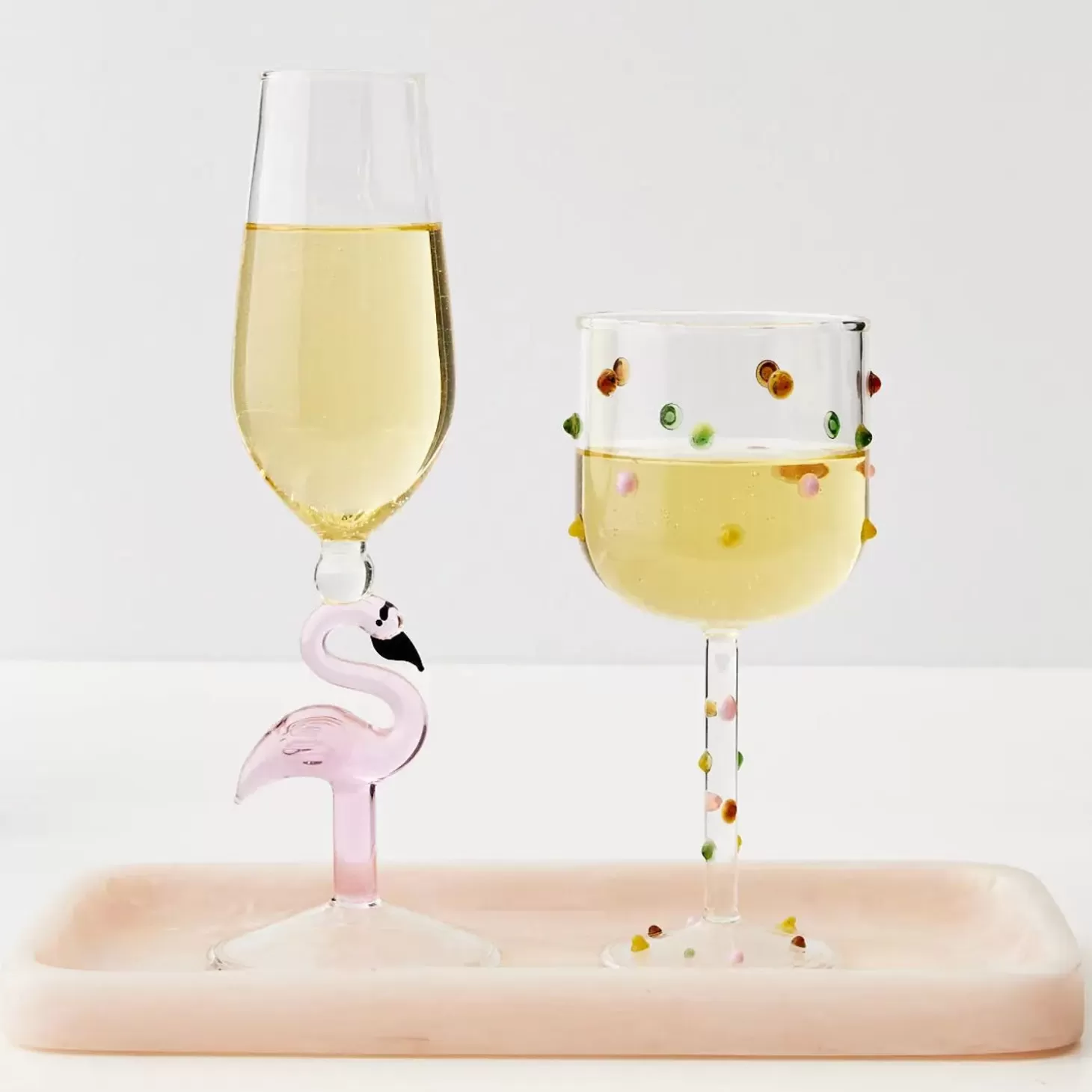 Fashion GigiandTom Flamingo Stem Champagne Glass