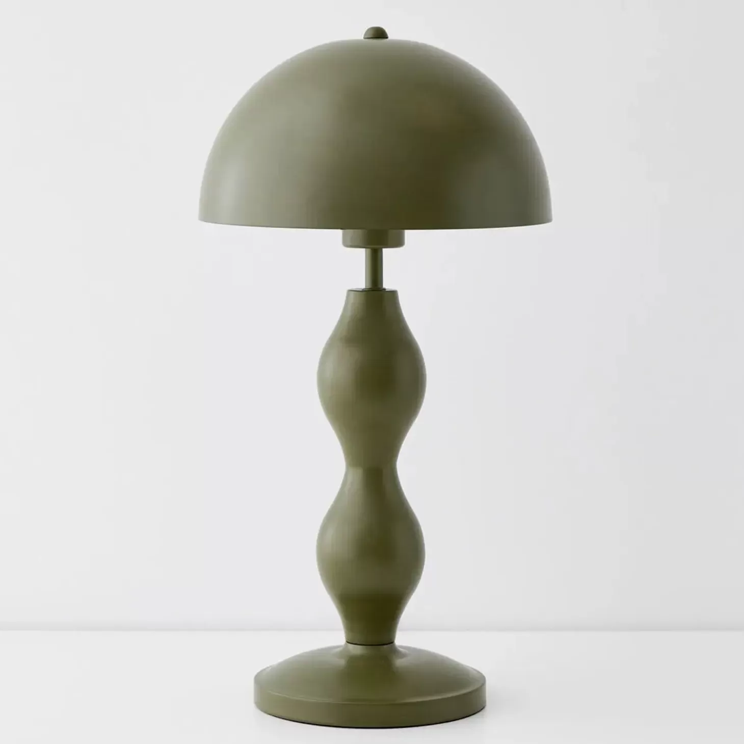 Fashion GigiandTom Hourglass Metal Table Lamp Olive