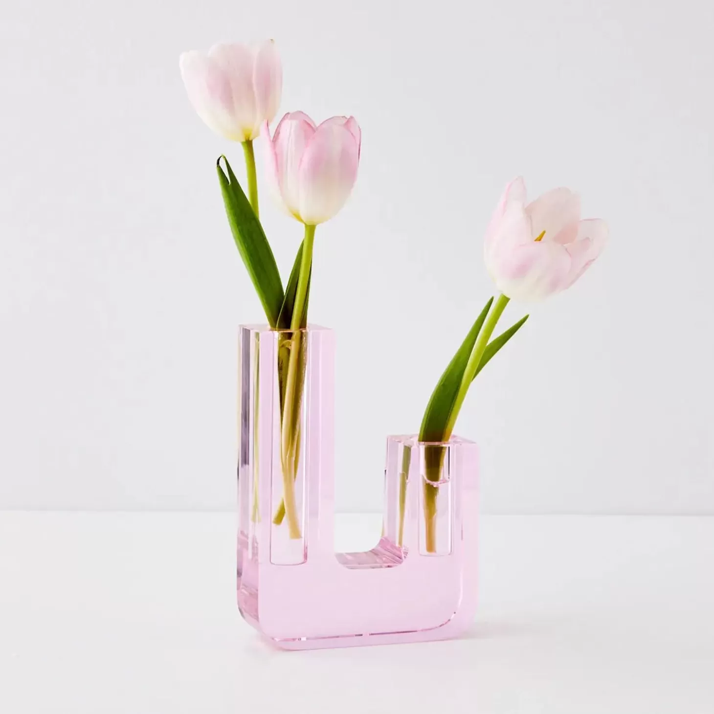 Best Sale GigiandTom Infinity Crystal Cut Coloured Vase Pink