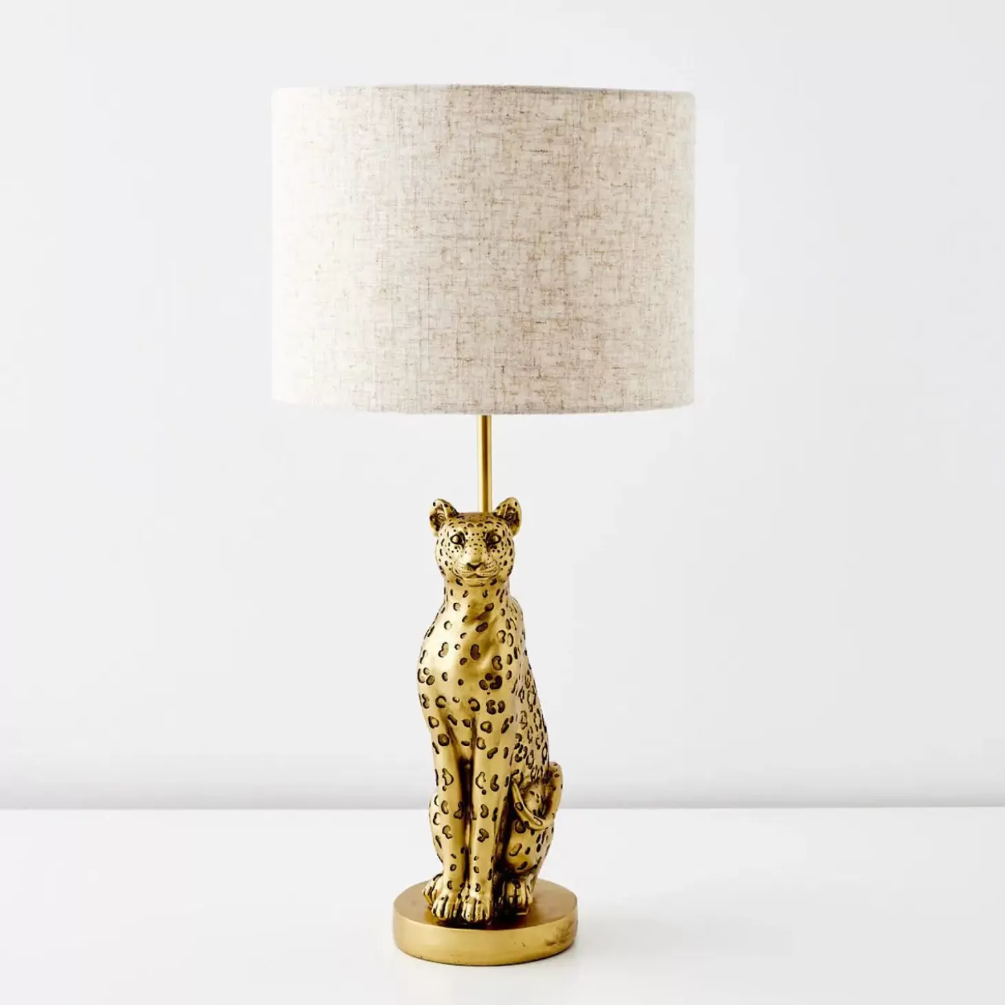 Clearance GigiandTom Leon Leopard Resin Table Lamp Gold