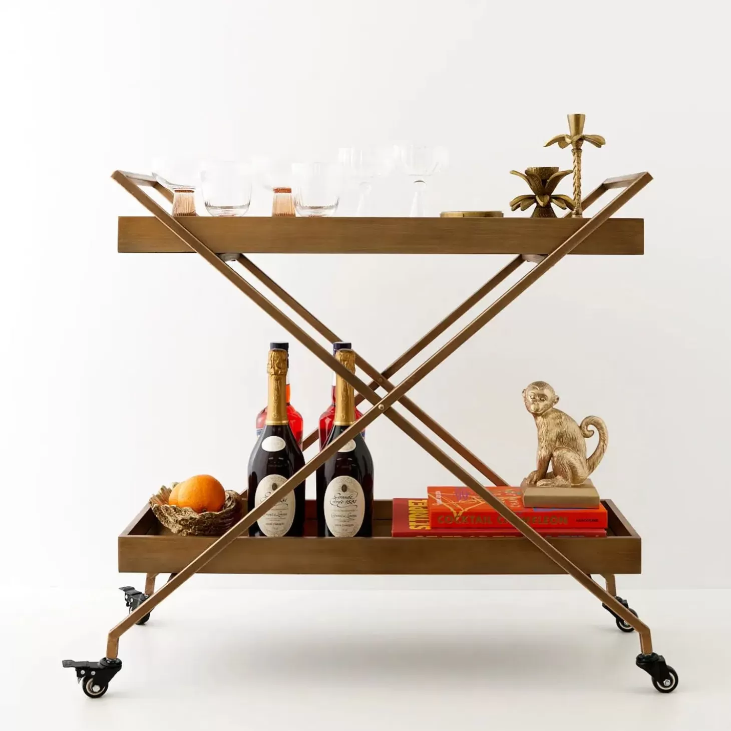 Hot GigiandTom Metal Bar Cart Gold