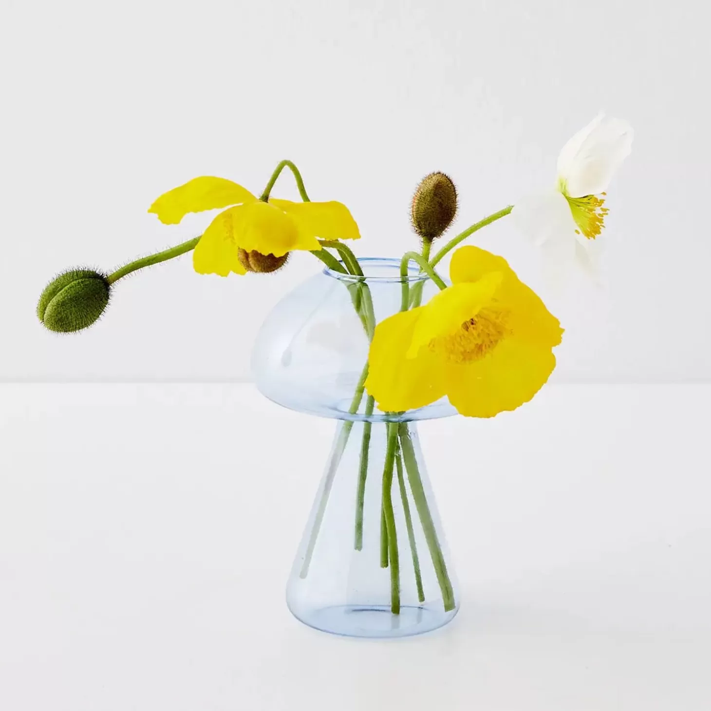 Shop GigiandTom Mushroom Bud Glass Vase Blue