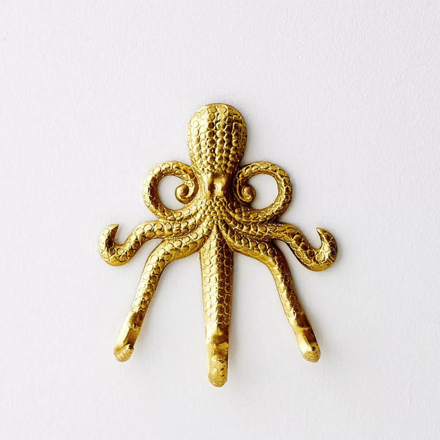 Clearance GigiandTom Otto Octopus Resin Wall Hook Gold