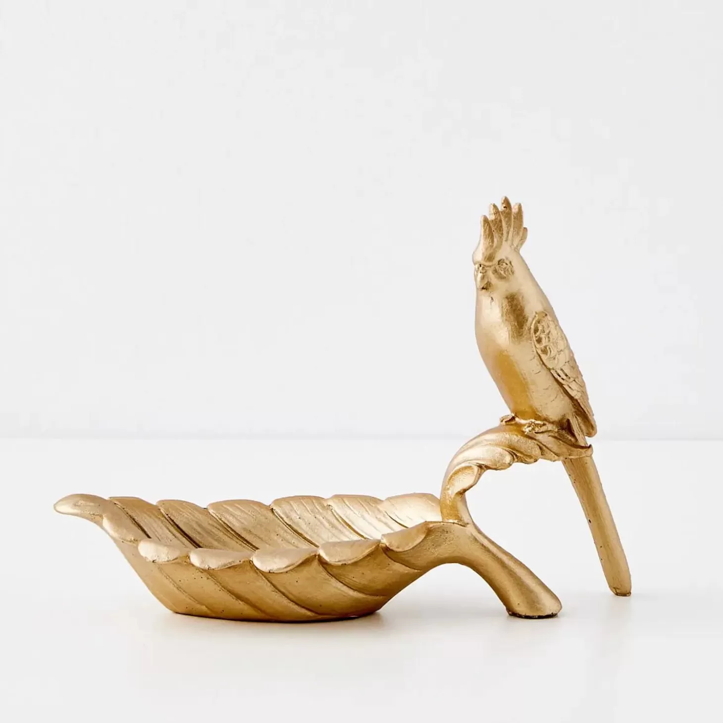 Fashion GigiandTom Penny The Parrot Resin Decorative Tray Gold