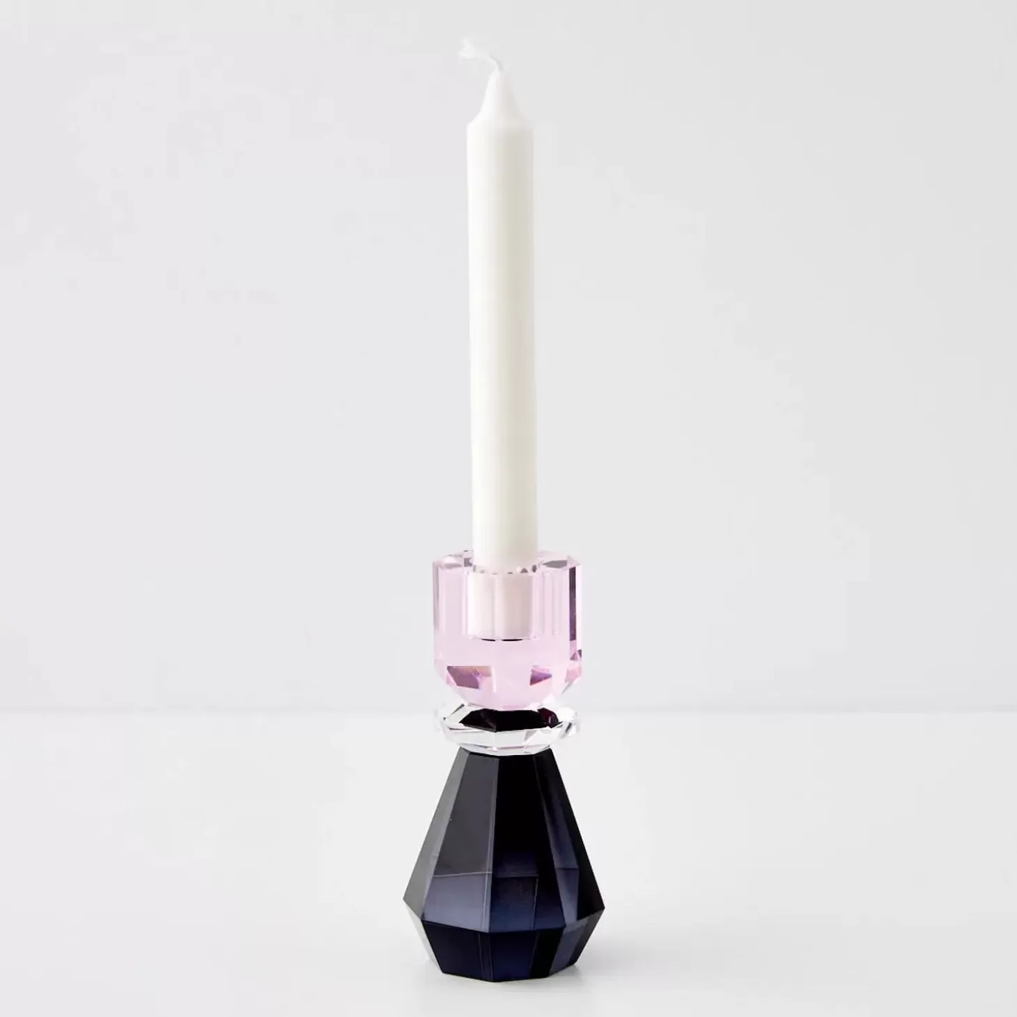 Discount GigiandTom Queen Crystal Taper Candle Holder Black Pink