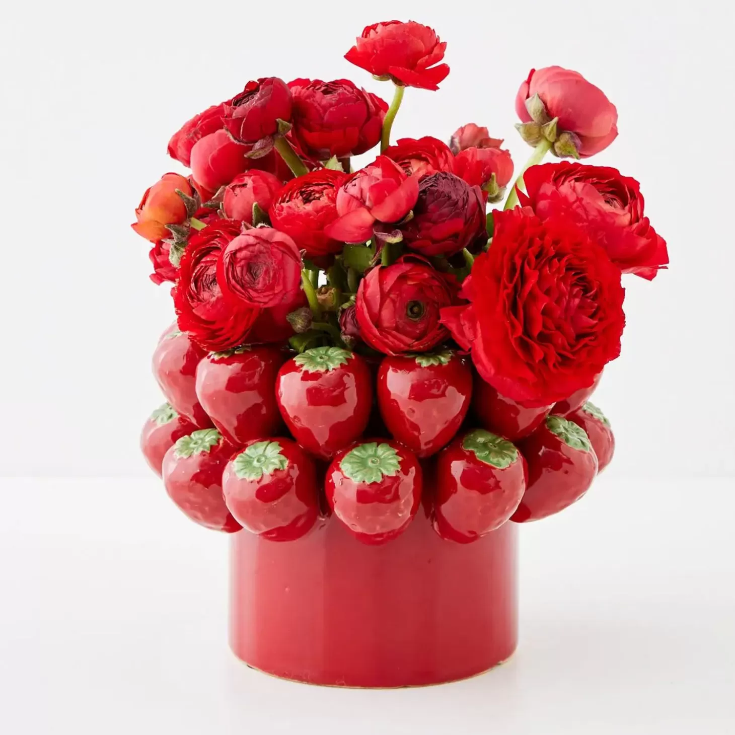 Online GigiandTom Strawberry Bouquet Ceramic Vase