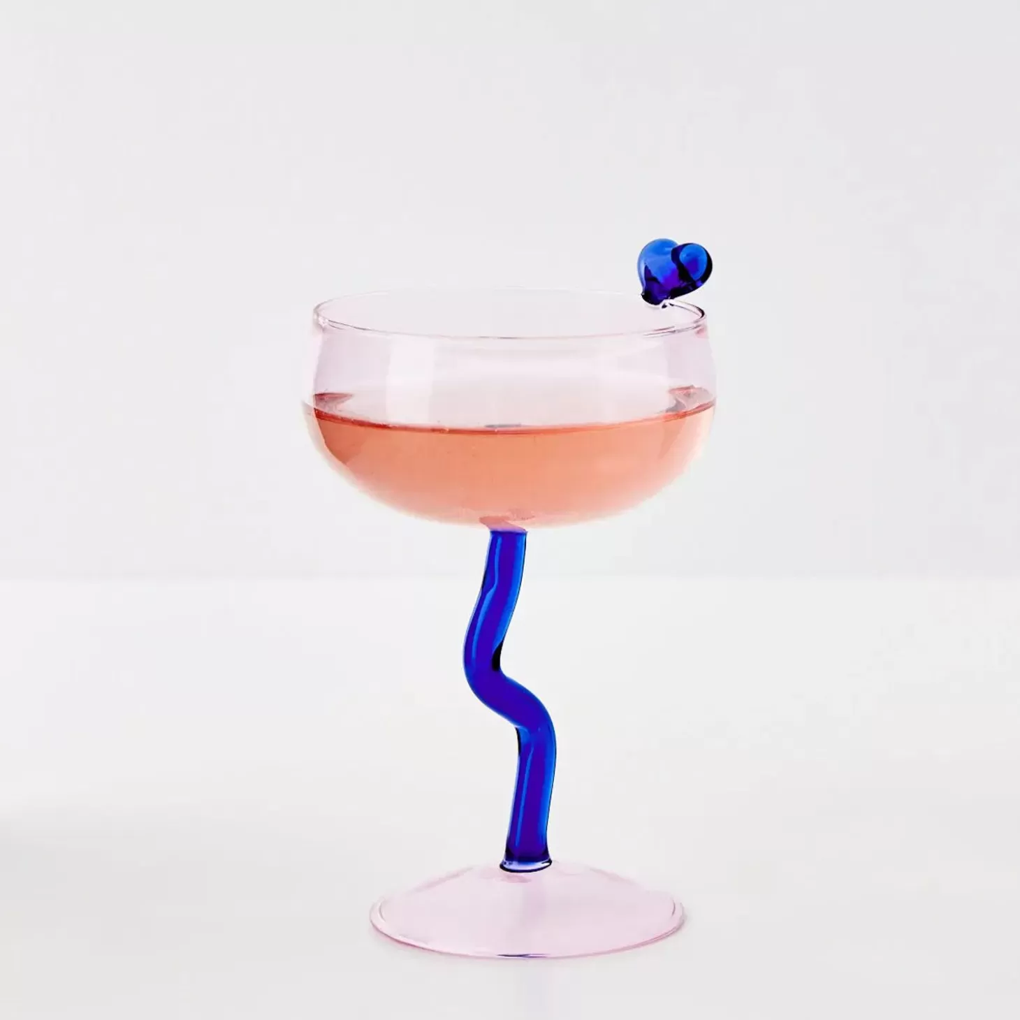 Online GigiandTom Swirl Stem Cocktail Glass Pink/Blue