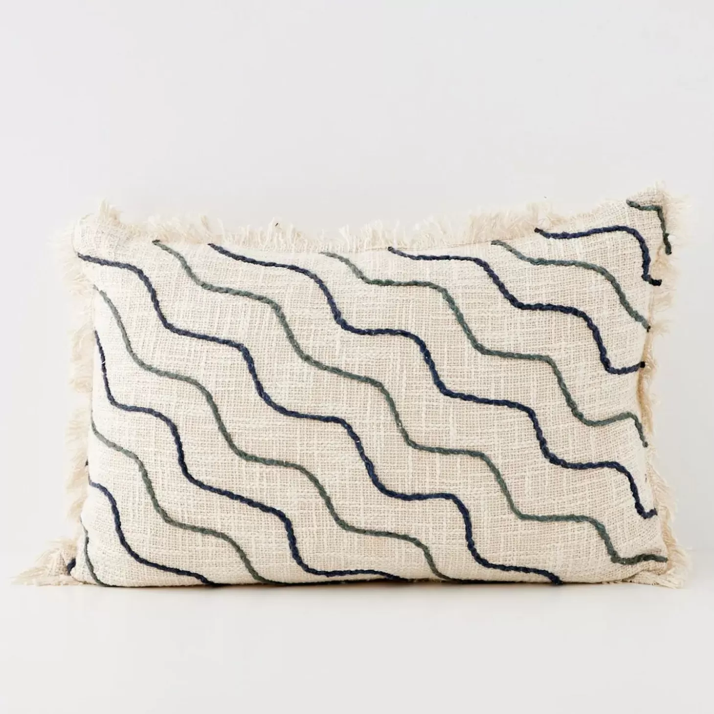 Hot GigiandTom Waves Cotton Cushion With Insert